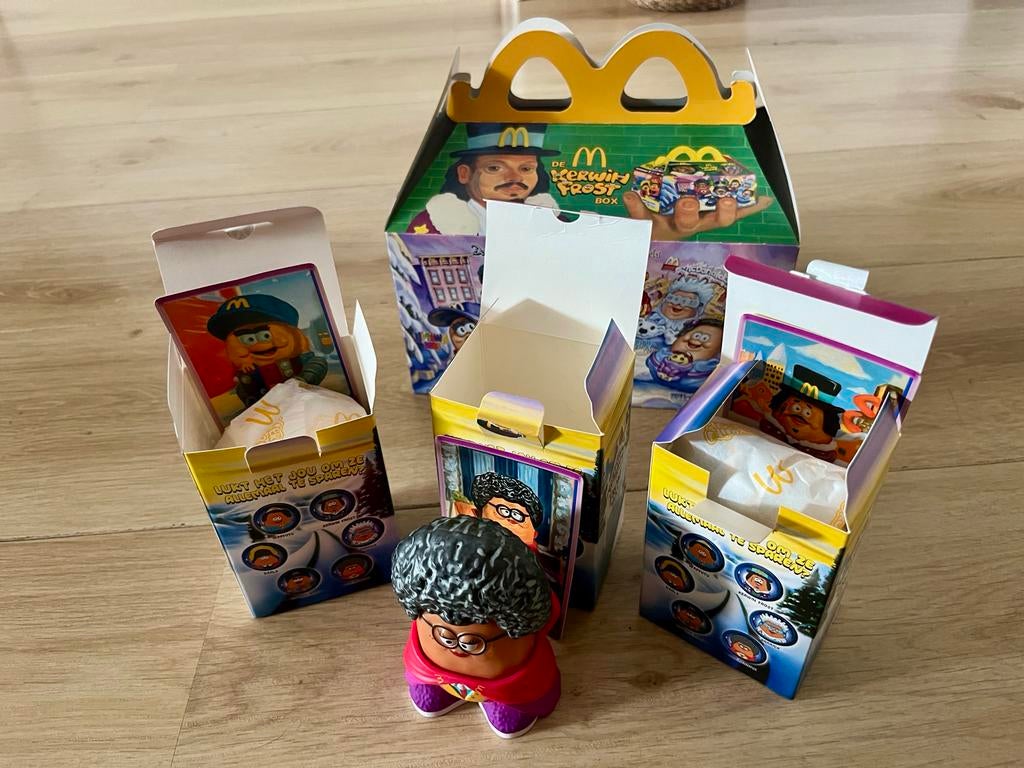 McDonald’s Kerwin Frost Box + 3 Toys & Kaarten, Verzamelen, Speelgoed, Nieuw, Ophalen of Verzenden