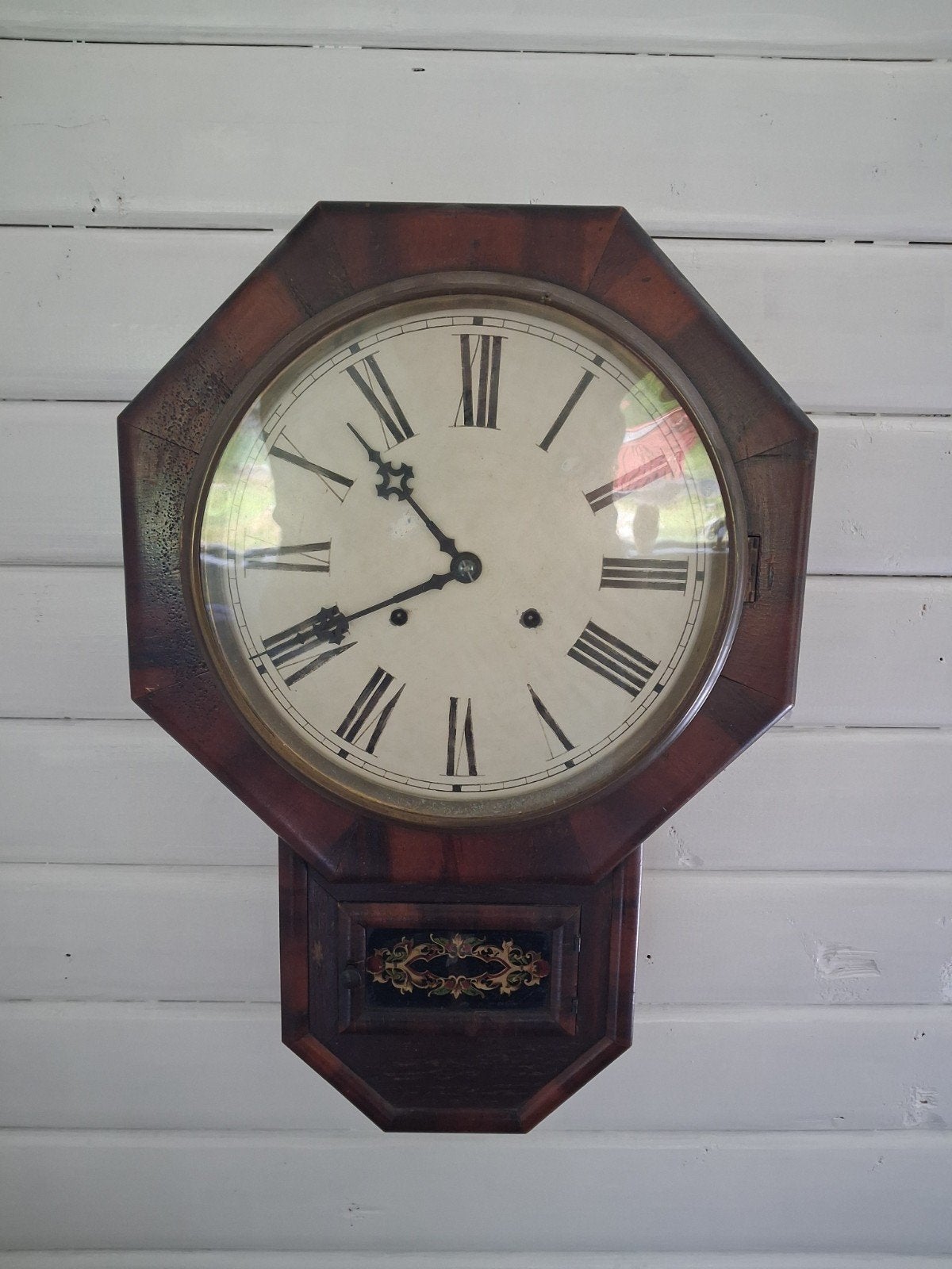 Antieke pubklok Waterbury Clock Company - herstelobject, Ophalen