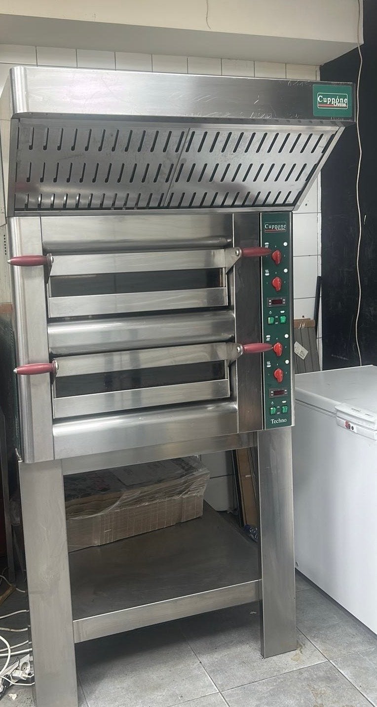 Cuppone Ovens Techno dubbele pizzaoven met afzuigkap, Zakelijke goederen, Horeca | Keukenapparatuur, Ophalen, Gebruikt, Ovens, Magnetrons en Steamers