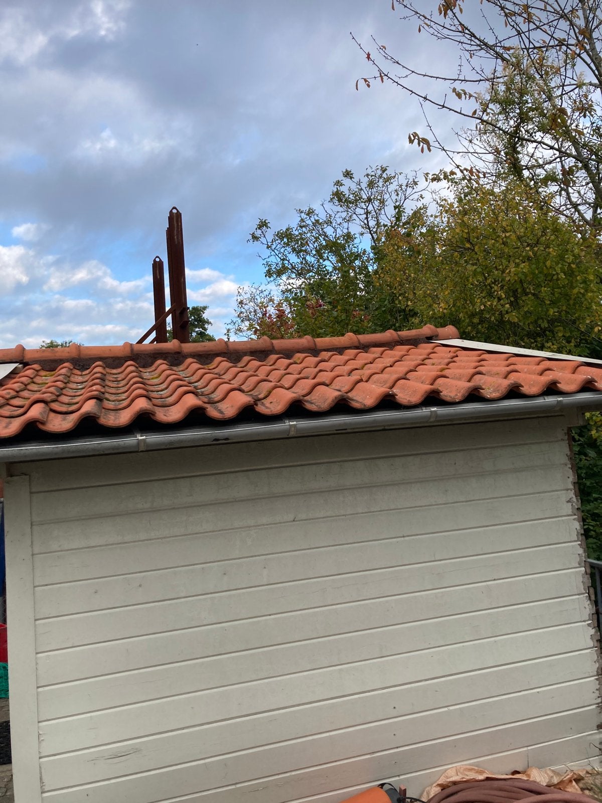 Te koop: rode dakpannen, ongeveer 175 stuks, Ophalen, Gebruikt, Steen of Klei, 5 tot 10 m²