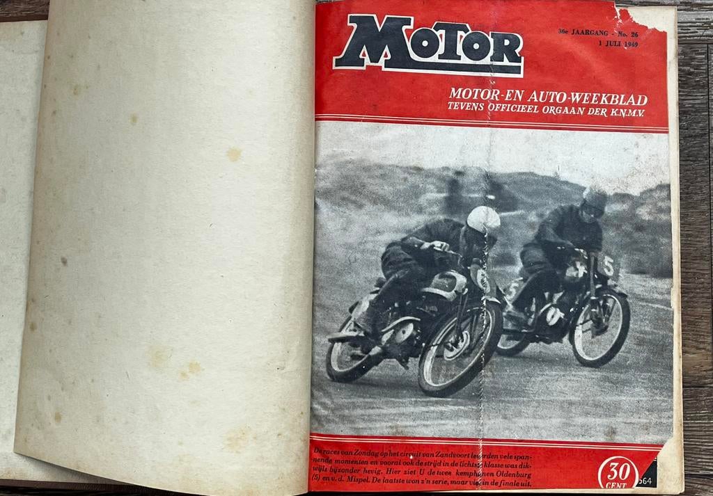 jaargang strip weekblad Motor 1949 TT Assen Castrol oil, Ophalen of Verzenden, Gebruikt, Motoren