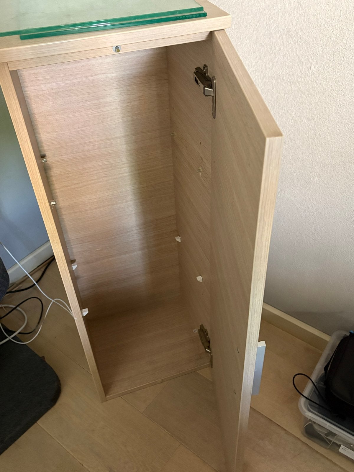 Bruynzeel badkamerkast met 2 glazen plankjes, Ophalen, (Half)hoge kast, Minder dan 50 cm, Gebruikt