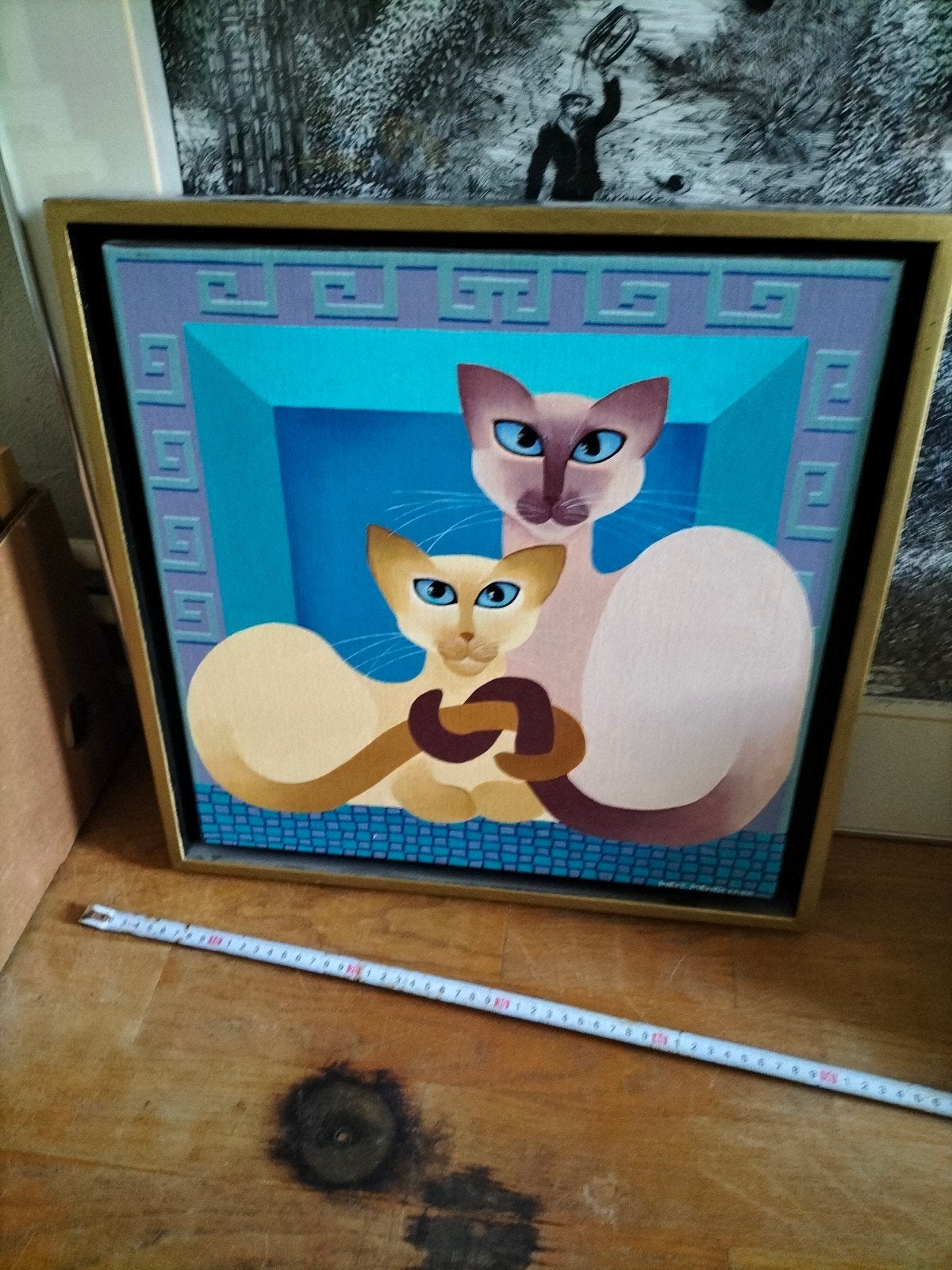 Schilderij met twee katten, Ophalen