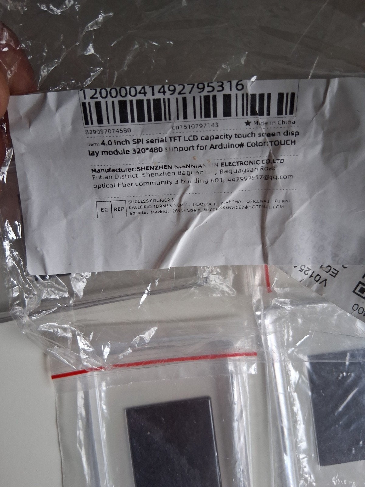 4.0 inch SPI seriële TFT LCD touchscreen display, Ophalen of Verzenden, Nieuw