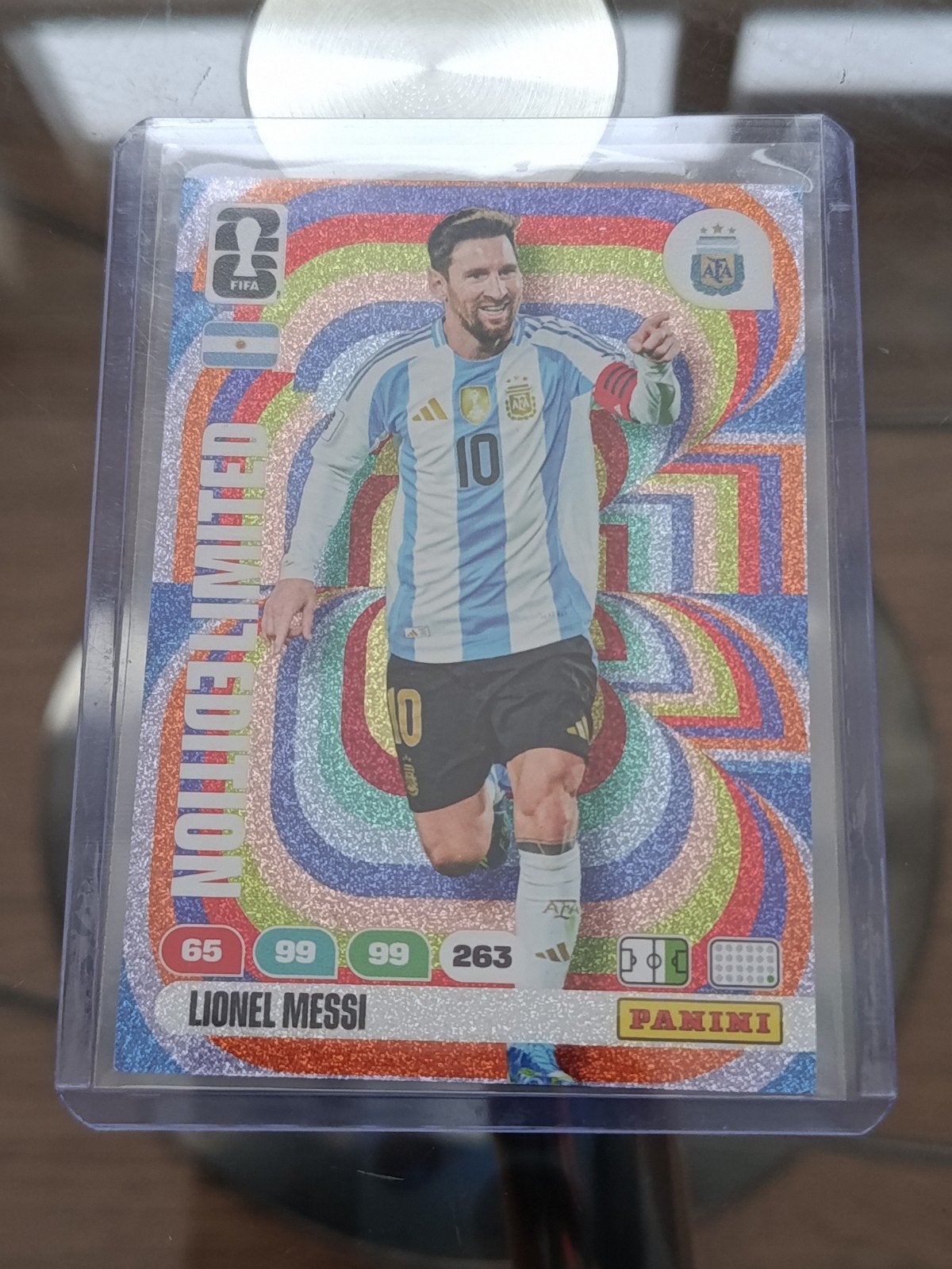Lionel Messi Limited Edition World Cup 2026 Adrenalyn XL, Ophalen of Verzenden, Zo goed als nieuw, Buitenlandse clubs, Spelerskaart