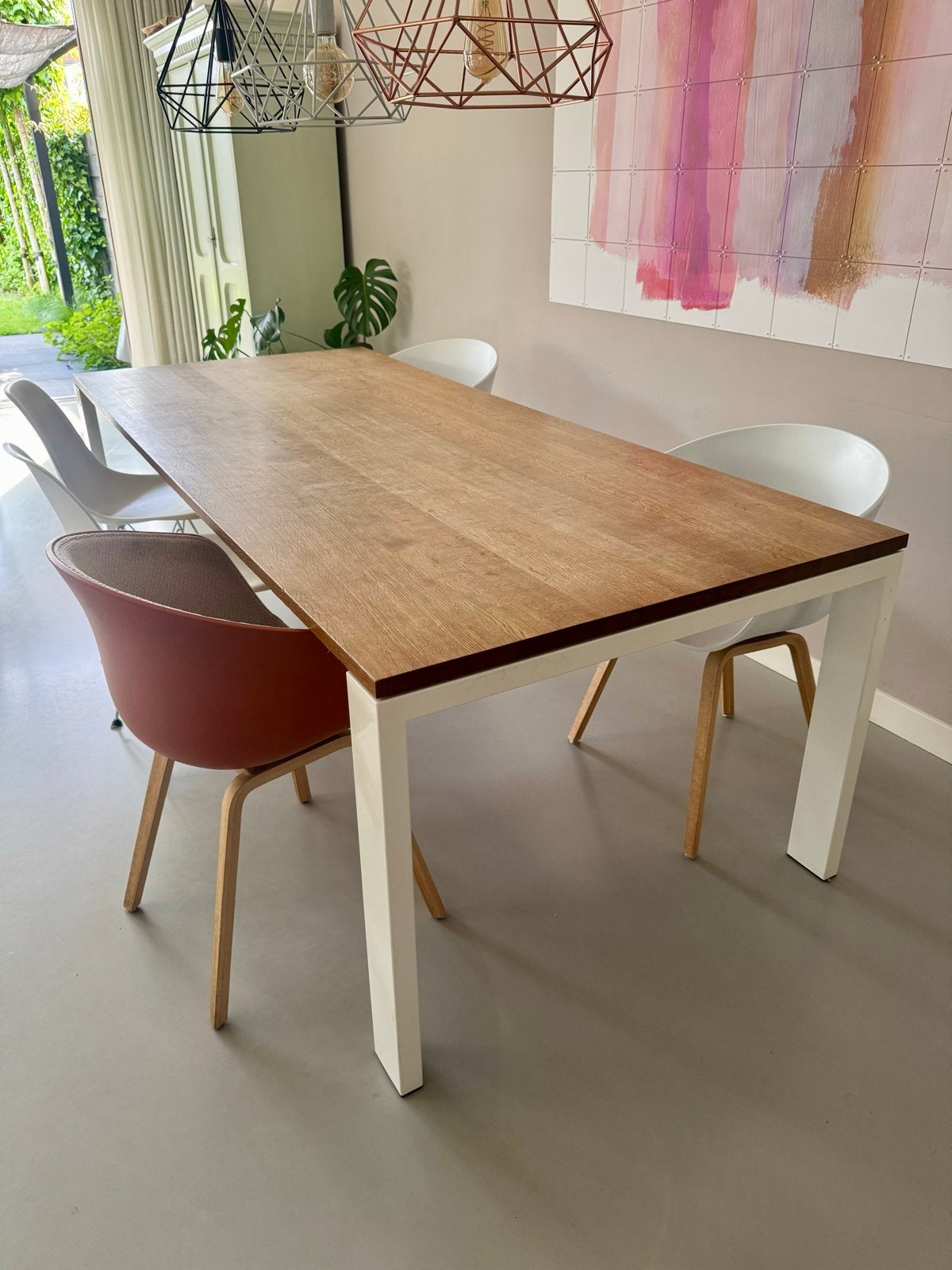 Houten eettafel van Loods 5, Ophalen, Gebruikt, 100 tot 150 cm, 200 cm of meer