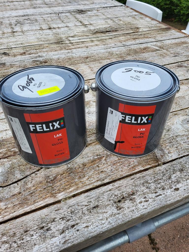 Felix PU Glos ZWART RAL9005 buitenlak, Ophalen, Zwart, Nieuw, Lak