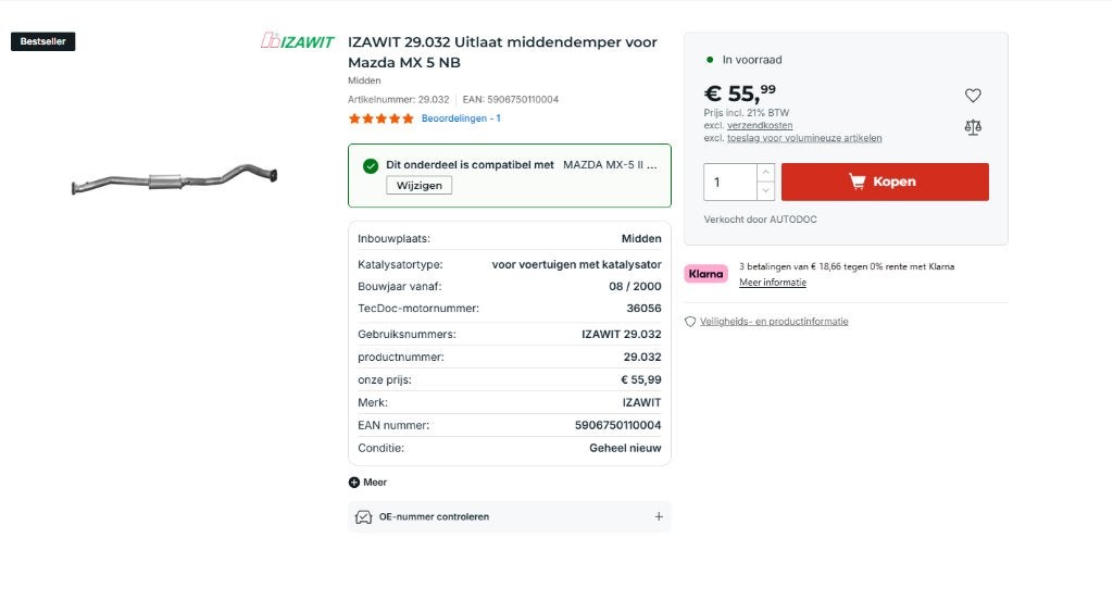 middendemper, Ophalen, Nieuw