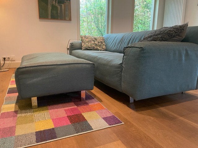 Rolf Benz 3-zits bank – blauwgroen (gratis), Huis en Inrichting, Ophalen, Gebruikt, Driepersoons, 75 tot 100 cm