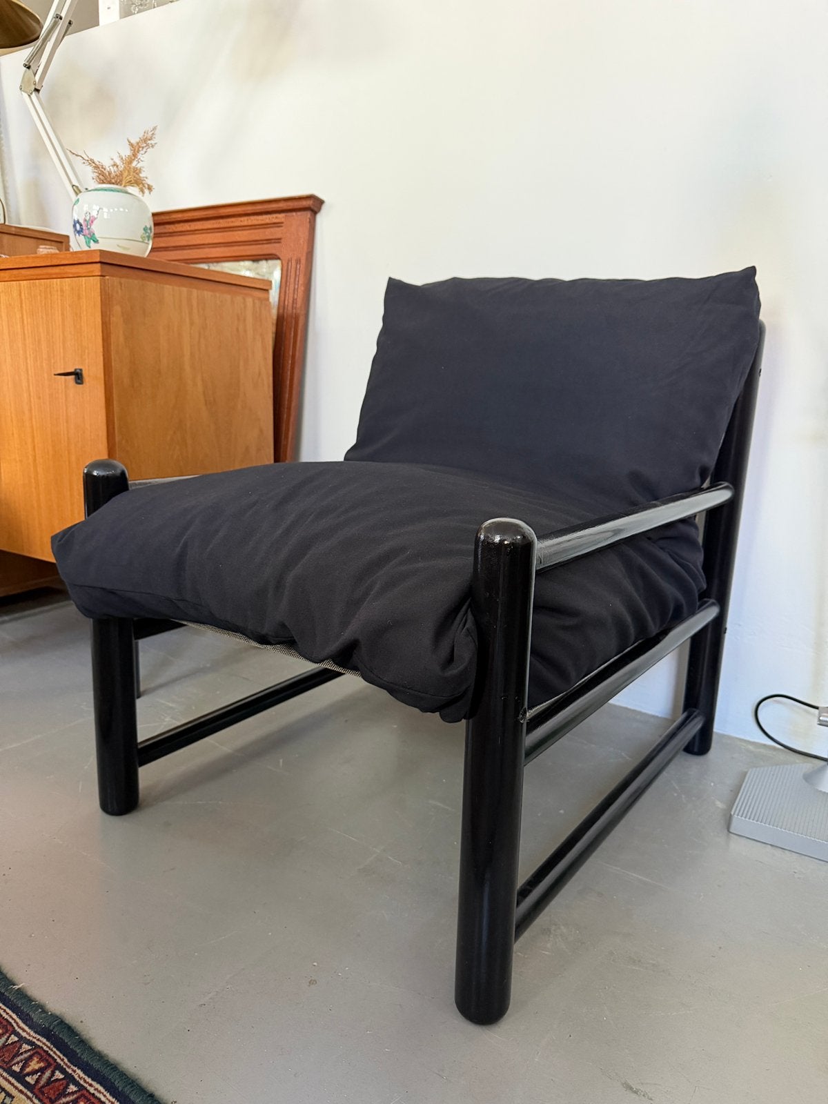 Vintage lounge chair, oud design fauteuil, Ophalen, Gebruikt, I, 75 tot 100 cm