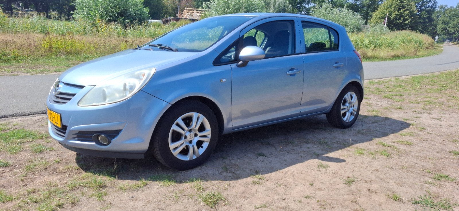 Opel Corsa 1.4 16V 5D 2007 Blauw, Auto's, Voorwielaandrijving, 1063 kg, 4 cilinders, Blauw