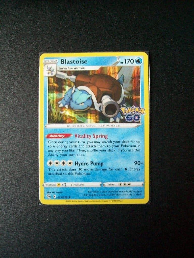 3627: Nieuwe Pokemon GO kaart Holo Rare BLASTOISE  (017/078), Verzenden, Nieuw, Losse kaart, Foil