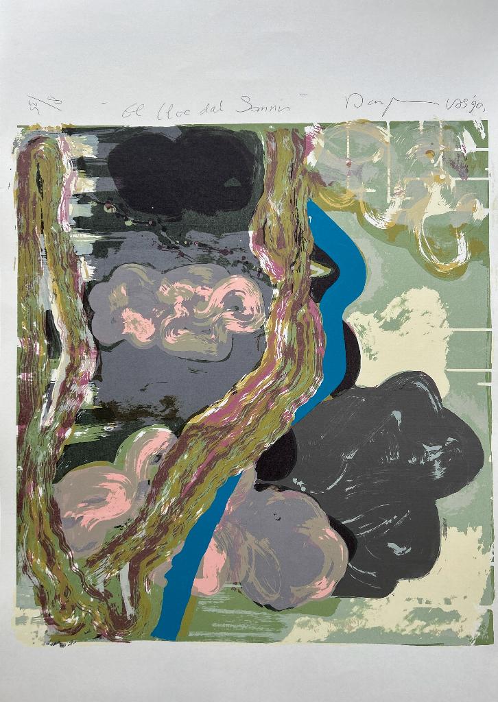 Zeefdruk Darja Vos - El cloe dal samnis, Antiek en Kunst, Kunst | Litho's en Zeefdrukken, Verzenden