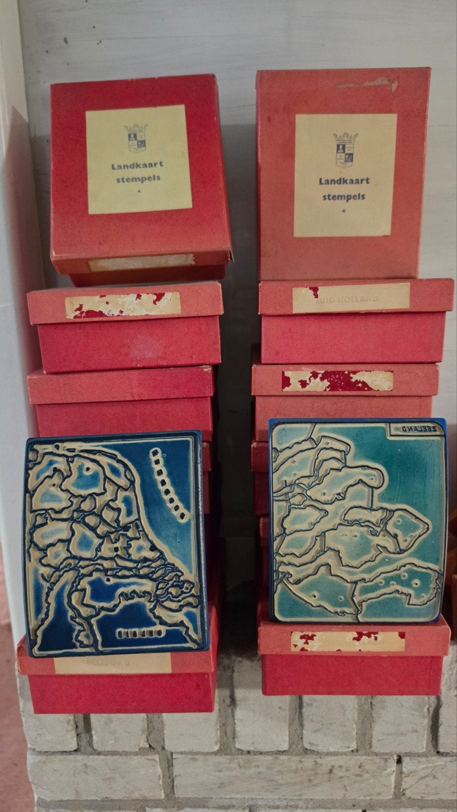 Schoolstempels: Landkaarten, Metriek Stelsel & Meer, Hobby en Vrije tijd, Stempelen, Ophalen, Gebruikt, Houten stempel