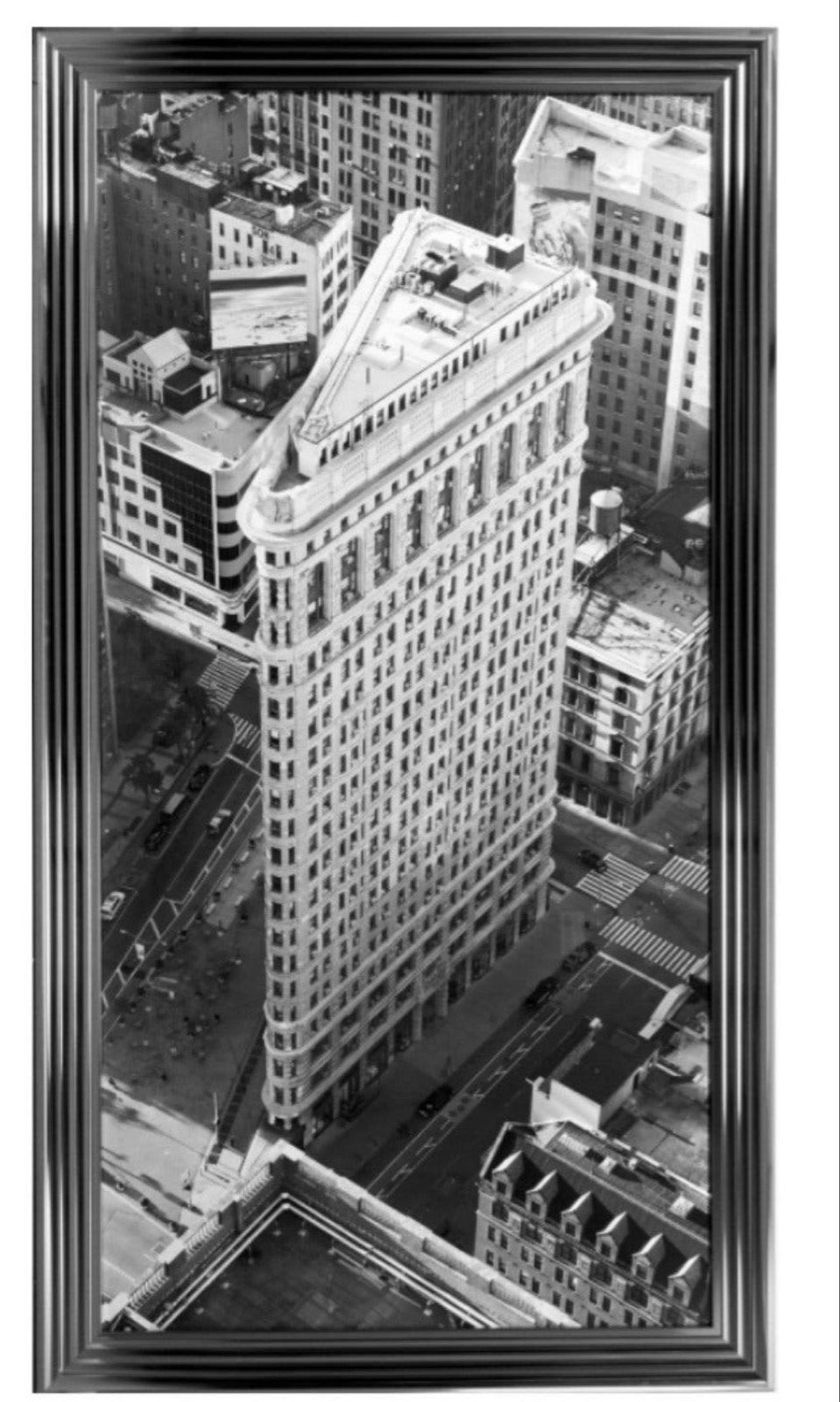 Flatiron building schilderij rofra home als nieuw 175 x 90cm, Ophalen, Foto, Fotografie, Achter glas