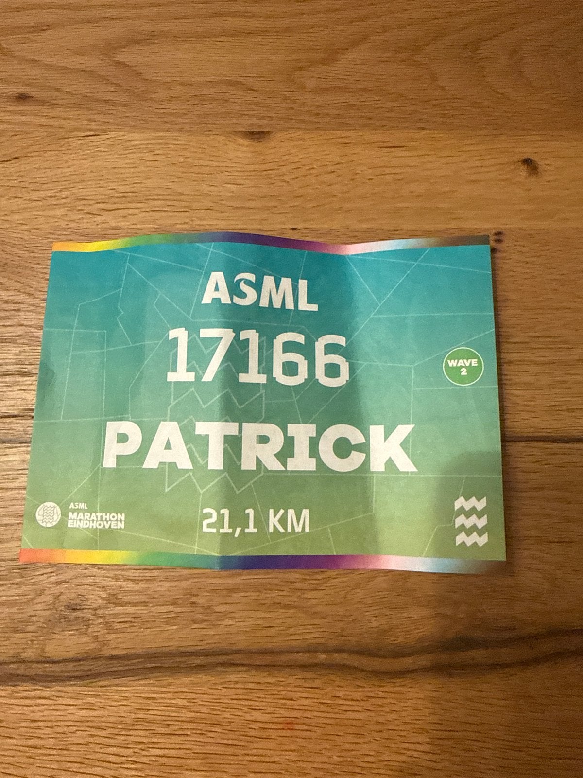 Startbewijs halve marathon eindhoven, Eén persoon, Oktober
