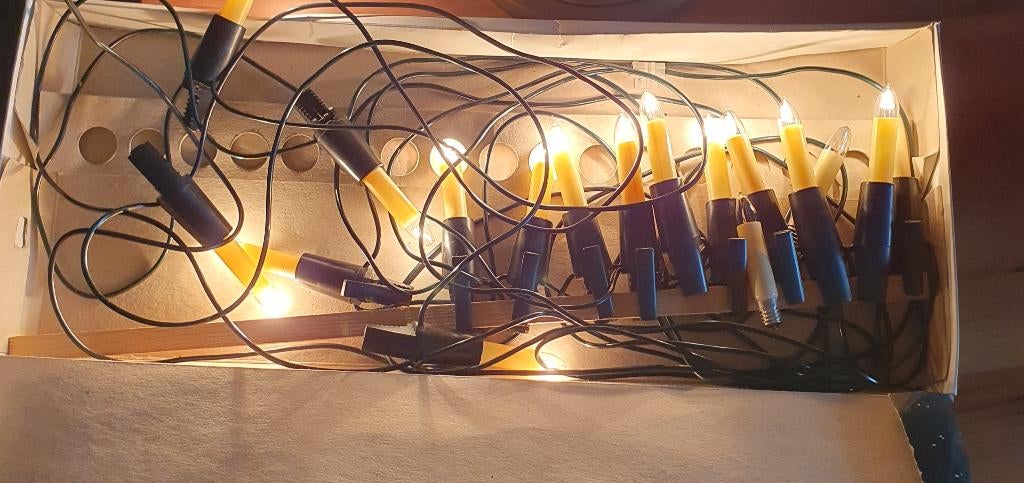 Kerstboom lampjes kaarsjes, Ophalen of Verzenden, Gebruikt