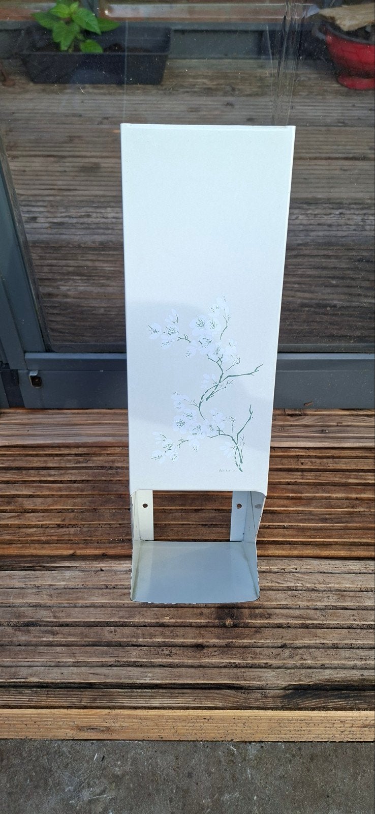 Brabantia WC rol houder met bloesem design, Toilet-accessoire, Gebruikt, Wit, Ophalen of Verzenden