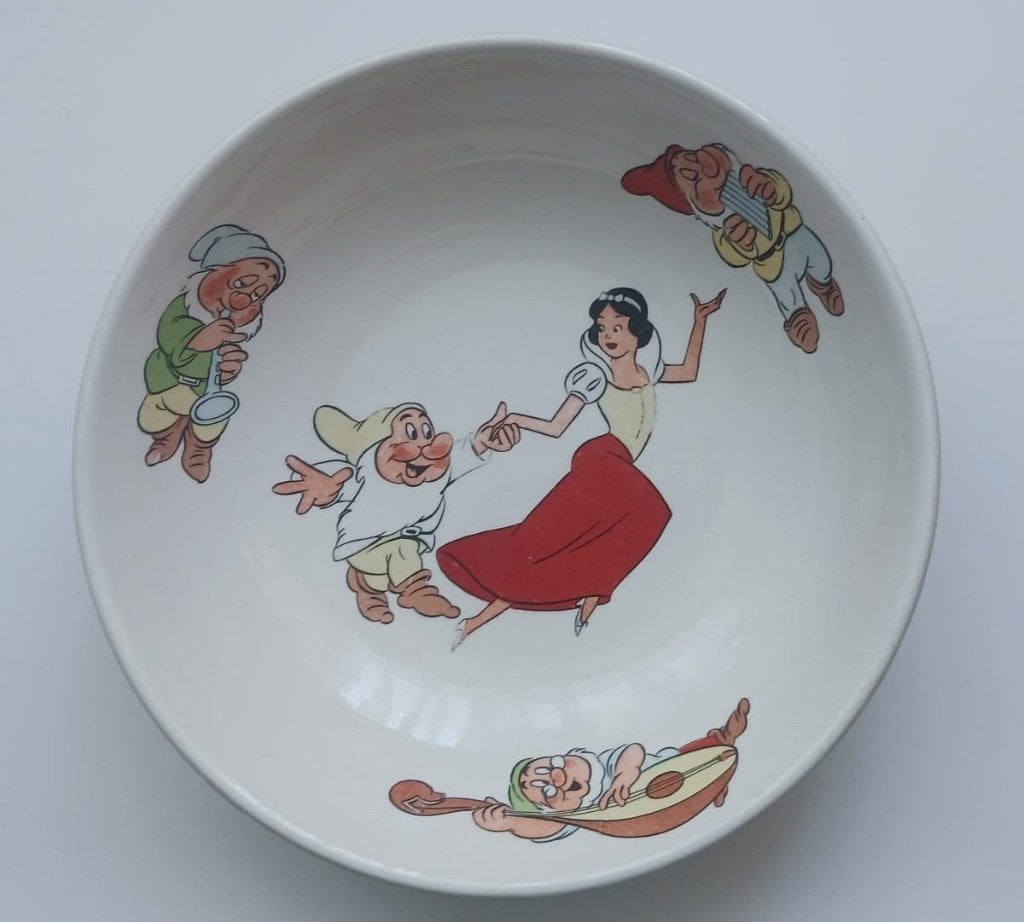 Vintage schaaltje Sneeuwwitje en de 7 dwergen Disney, Ophalen of Verzenden, Overige figuren, Zo goed als nieuw, Servies