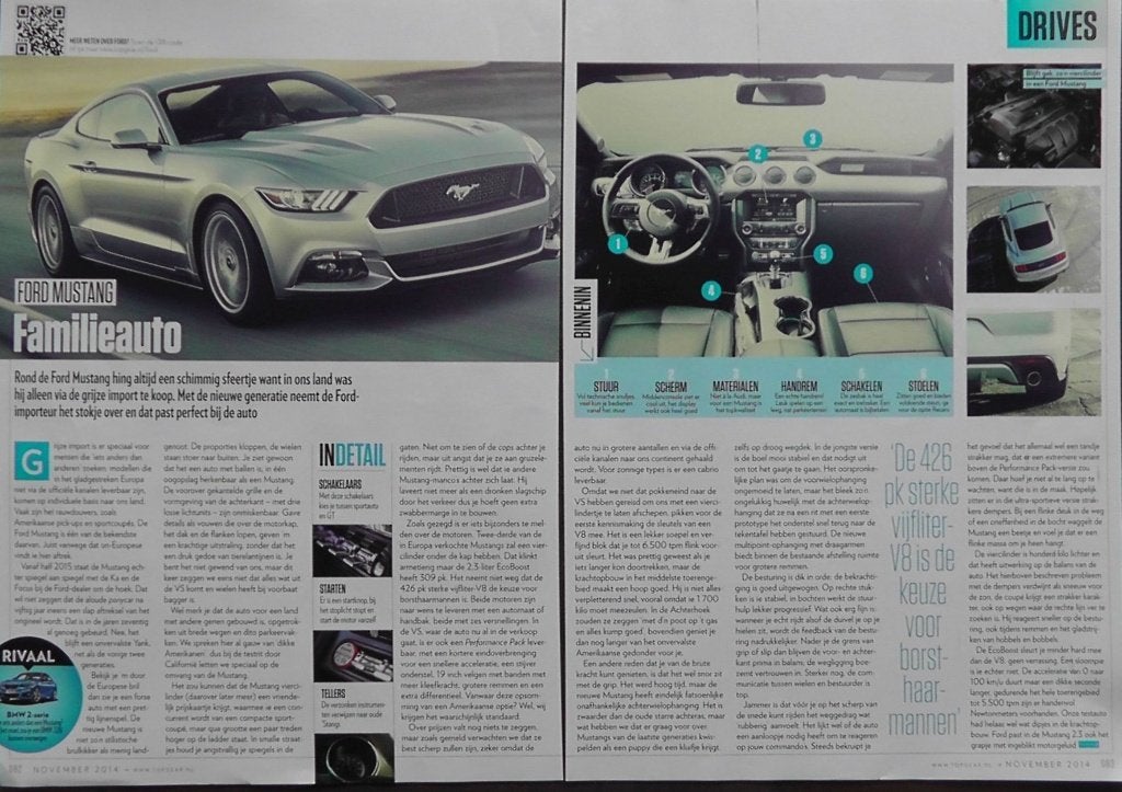 Ford Mustang 2.3 Ecoboost (6th gen) S-550 ?  20x autotesten, Ophalen, Gelezen, Ford