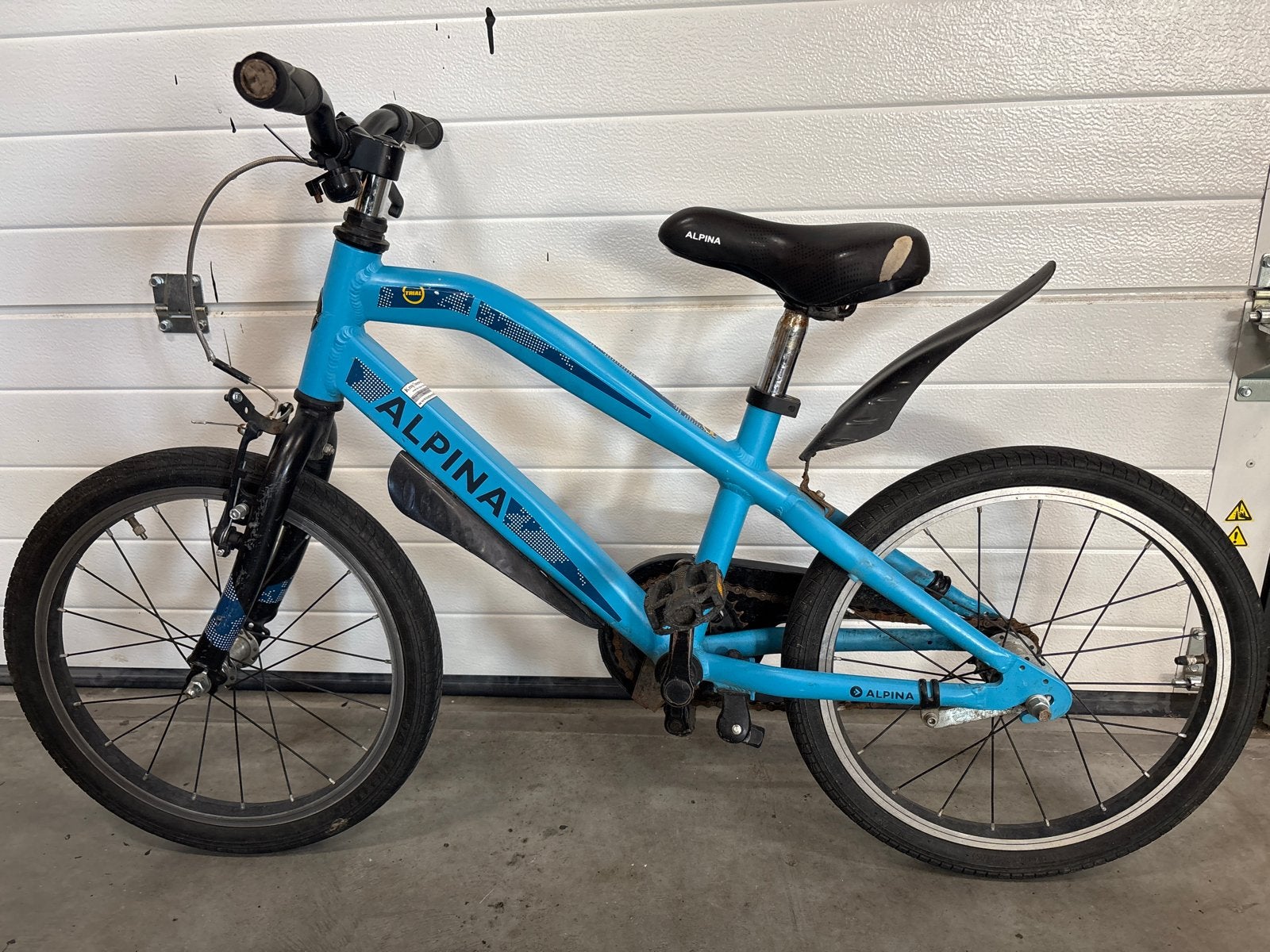 Jongensfiets Alpina - Blauw - Opknapper, Fietsen en Brommers, Ophalen, Gebruikt, Velgrem, 18 inch