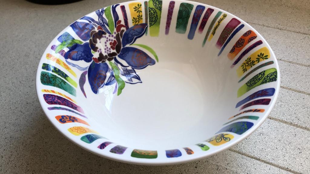 GIEN France, Eden, groente/salade -schaal, Huis en Inrichting, Keuken | Servies, Ophalen, Glas, Overige stijlen, Schaal of Schalen
