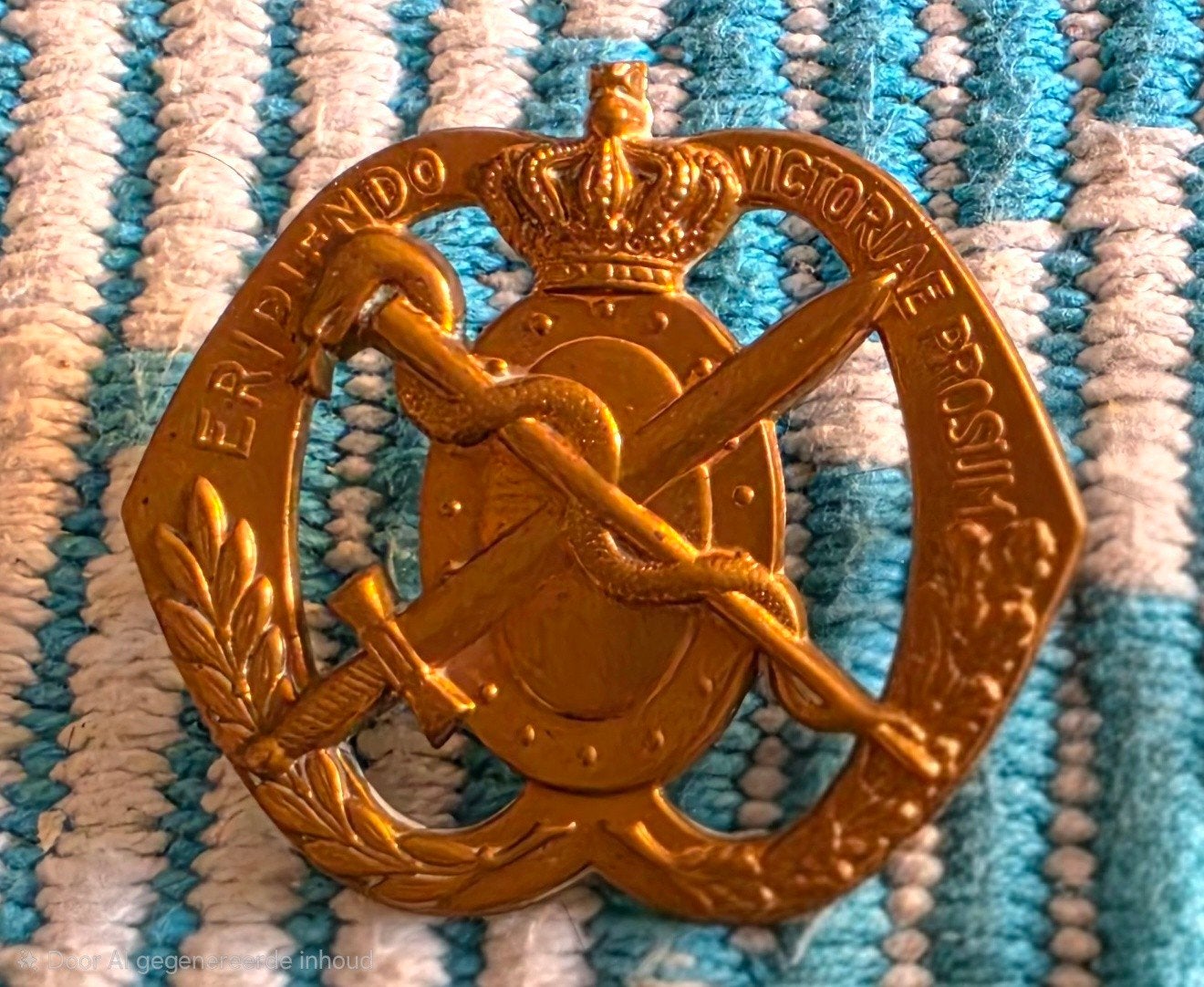 Baretembleem Geneeskundige Troepen., Ophalen of Verzenden, Landmacht, Nederland, Embleem of Badge