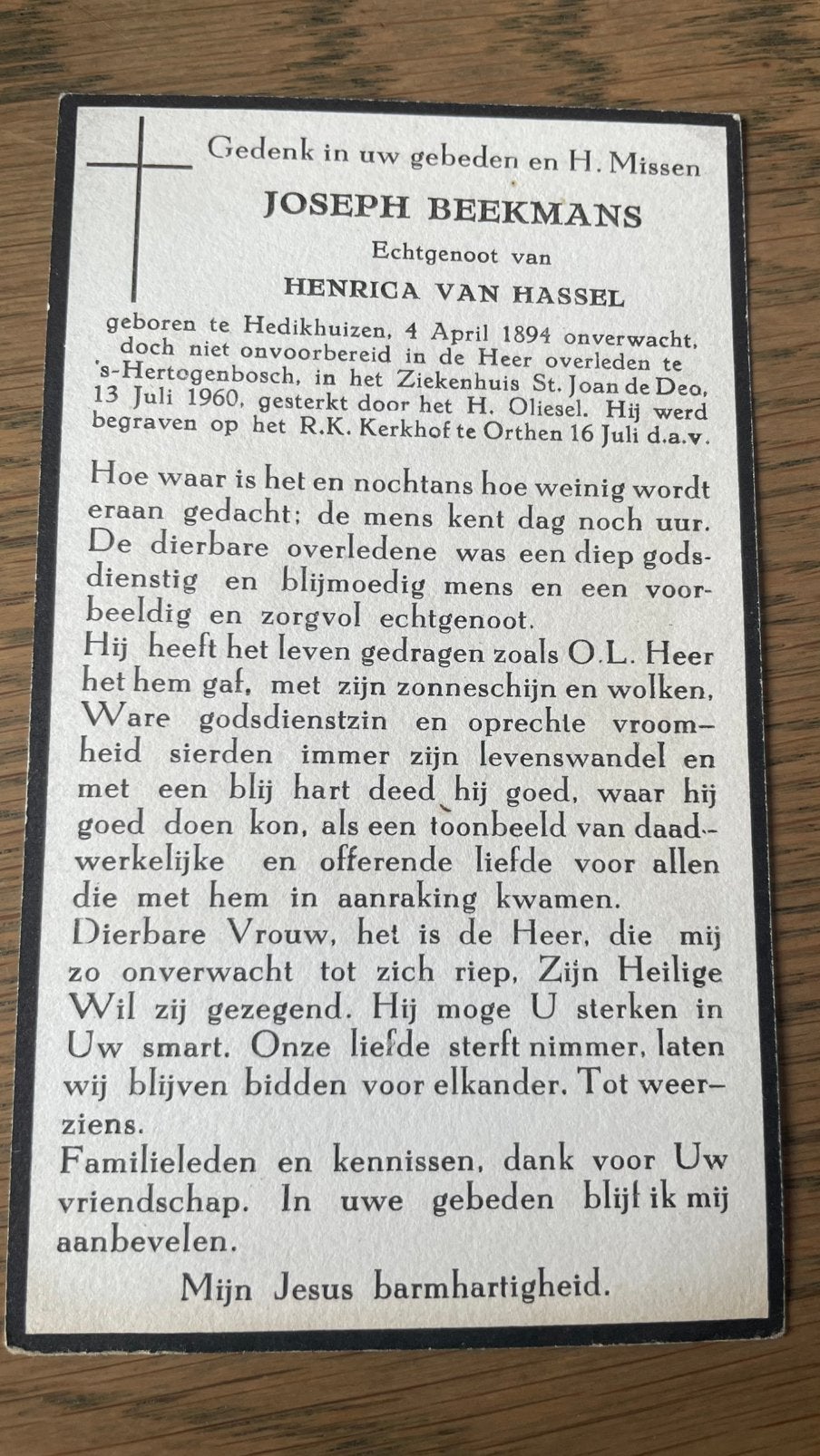 Joseph Beekmans Hedikhuizen 1894, Ophalen of Verzenden