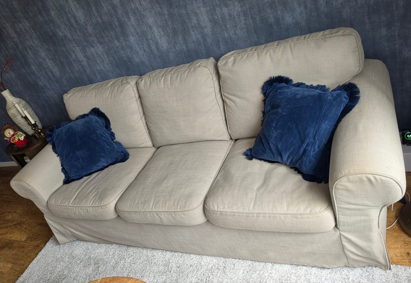 EKTORP bank 3-zits, Ophalen, Gebruikt, Driepersoons, 75 tot 100 cm