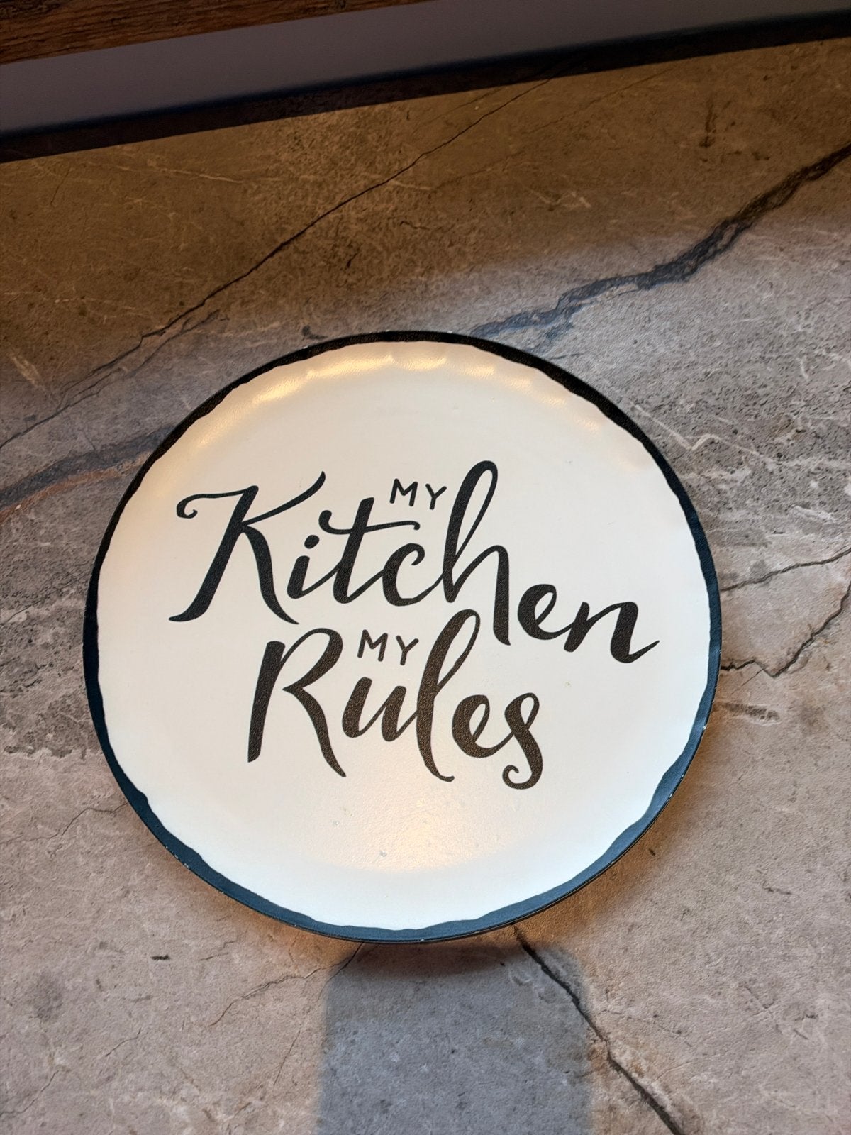 Decoratief wandbord 'My Kitchen My Rules', Ophalen of Verzenden
