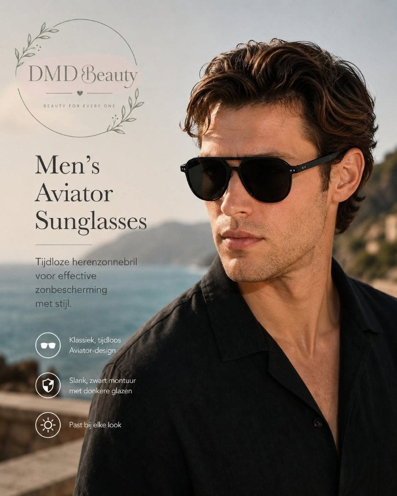 NIEUW Men’s Aviator Sunglasses, Sieraden, Tassen en Uiterlijk, Zonnebrillen en Brillen | Heren, Overige merken, Zonnebril, Zwart