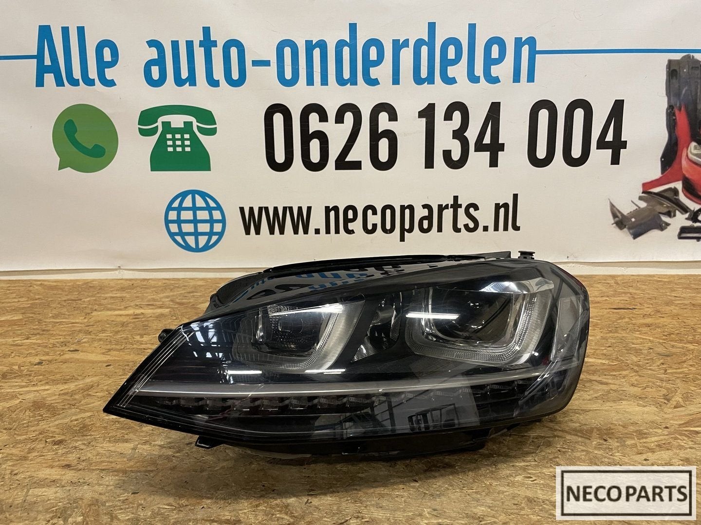VW GOLF 7 R R20 DUBBEL U LED XENON KOPLAMP LINKS 5G1941033E, Auto-onderdelen, Verlichting, Gebruikt, -, Volkswagen, -