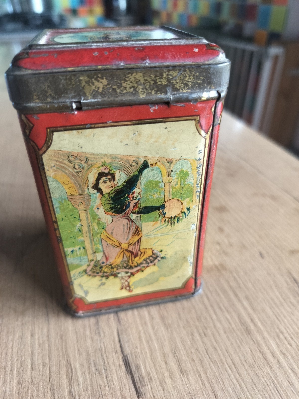 oud theeblikje, Verzamelen, Ophalen of Verzenden, Zo goed als nieuw, Overige