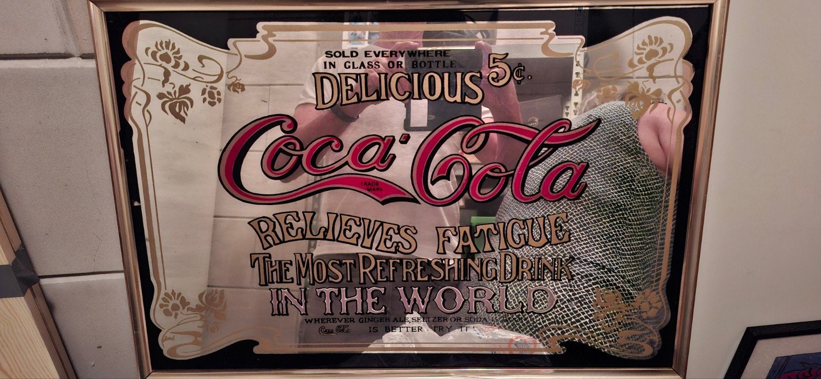 coca cola spiegel, Ophalen, Schilderij