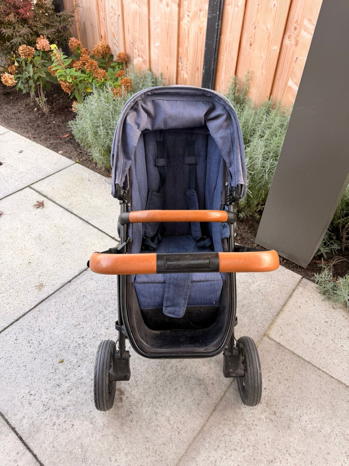Dubatti melange blue kinderwagen + bak, Gebruikt, Luchtbanden, Combiwagen, Ophalen