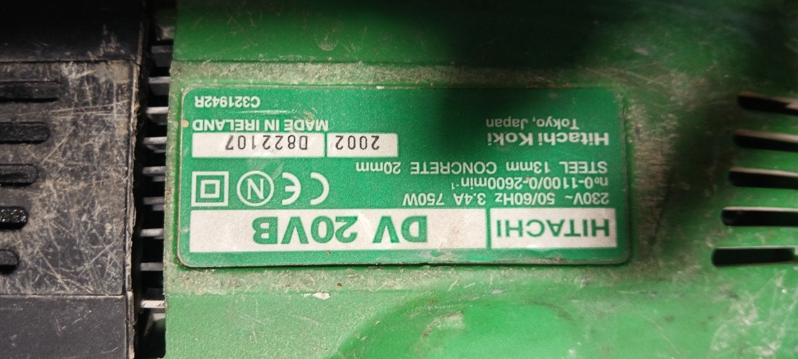 Hitachi DV 20VB Klopboormachine - 750W, Klopboormechanisme, Ophalen, Boormachine, Gebruikt