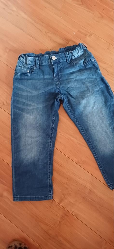 Spijker skate jeans broek met elastische taille, maat 164, Broek, Ophalen of Verzenden, Zo goed als nieuw, HERE & THERE