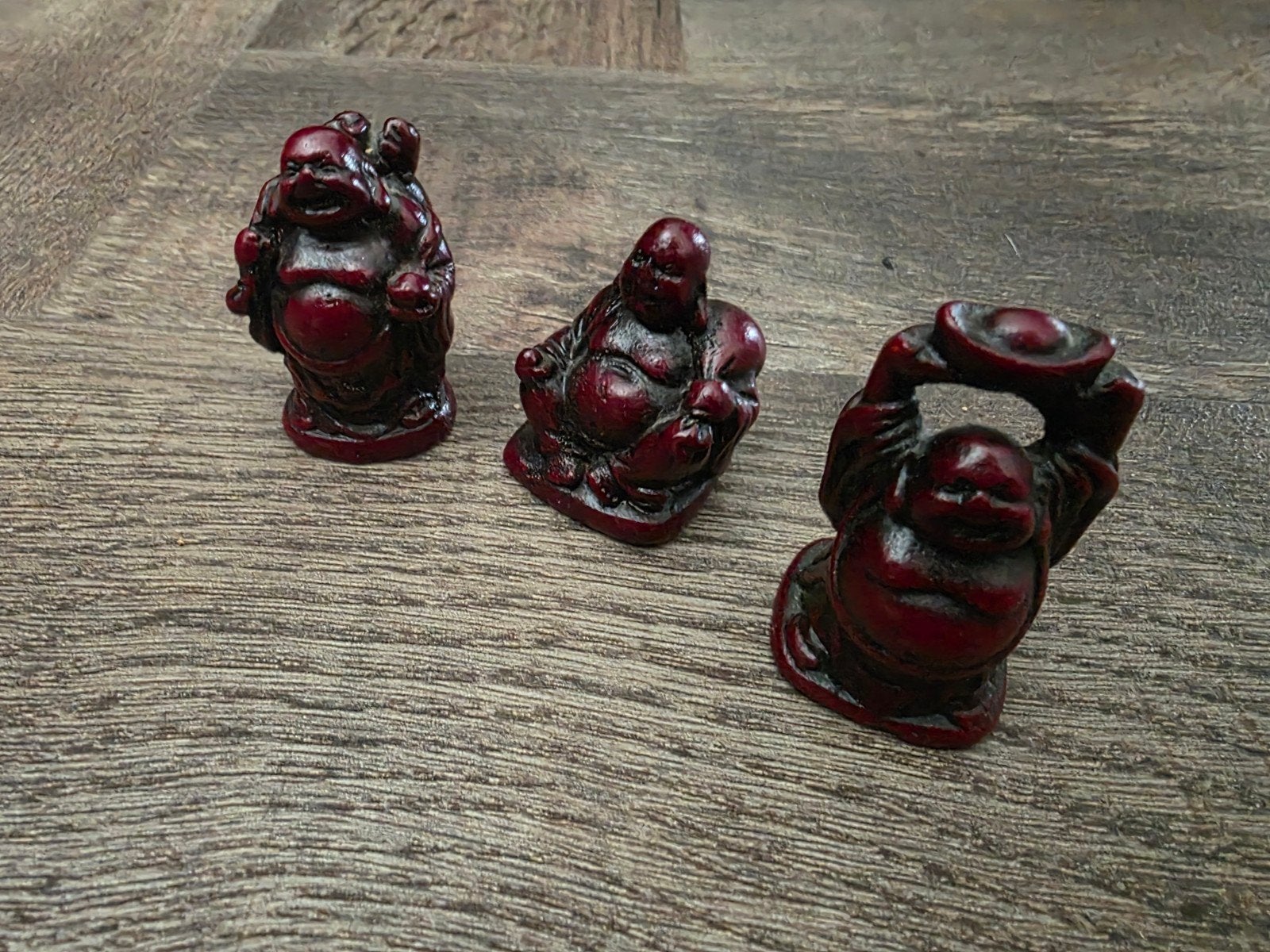 Set van 3 Boeddha Beeldjes – Rust & Harmonie, Ophalen of Verzenden, Zo goed als nieuw