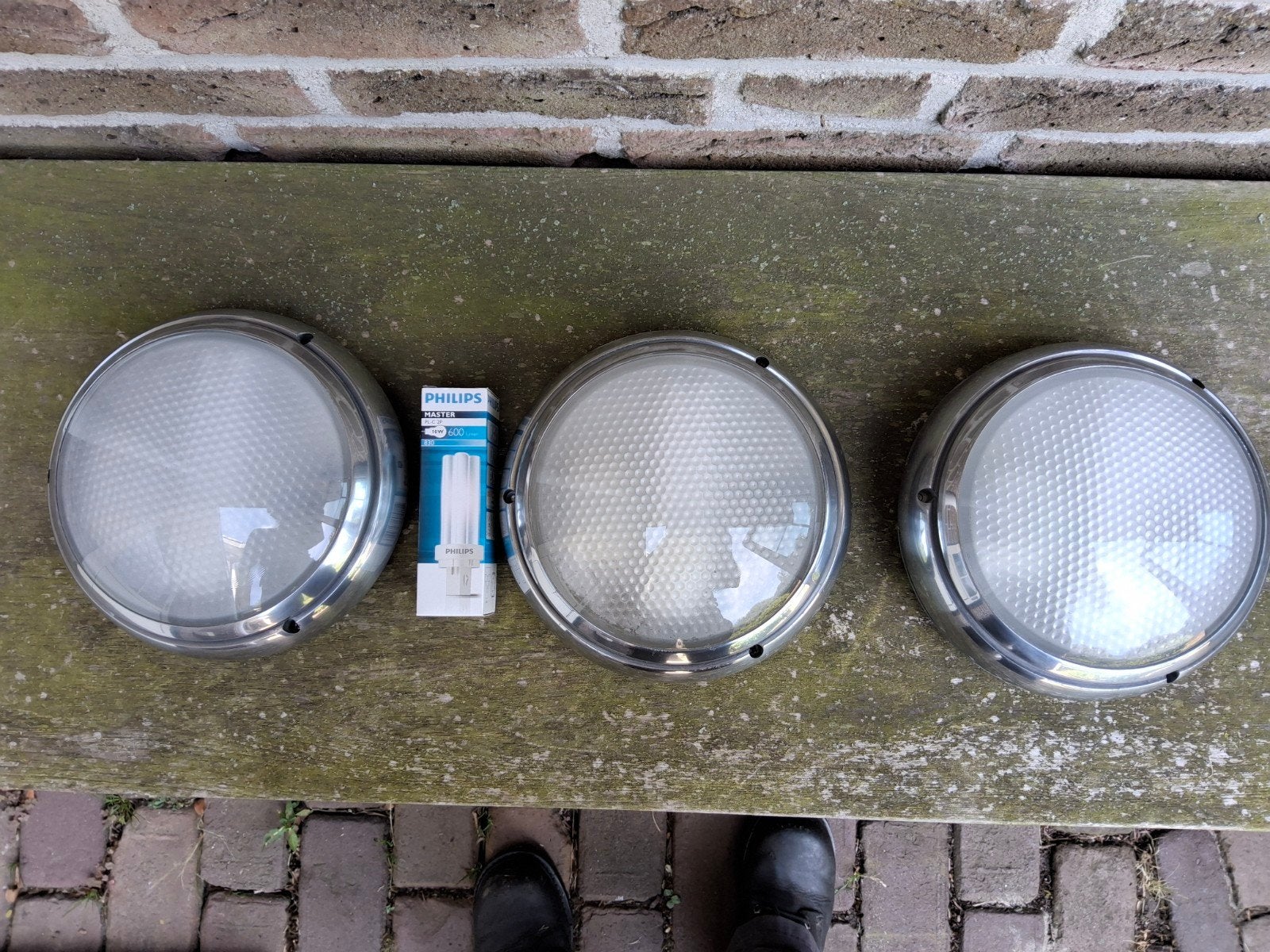 Wandlampen/plafondlampen rvs, Ophalen
