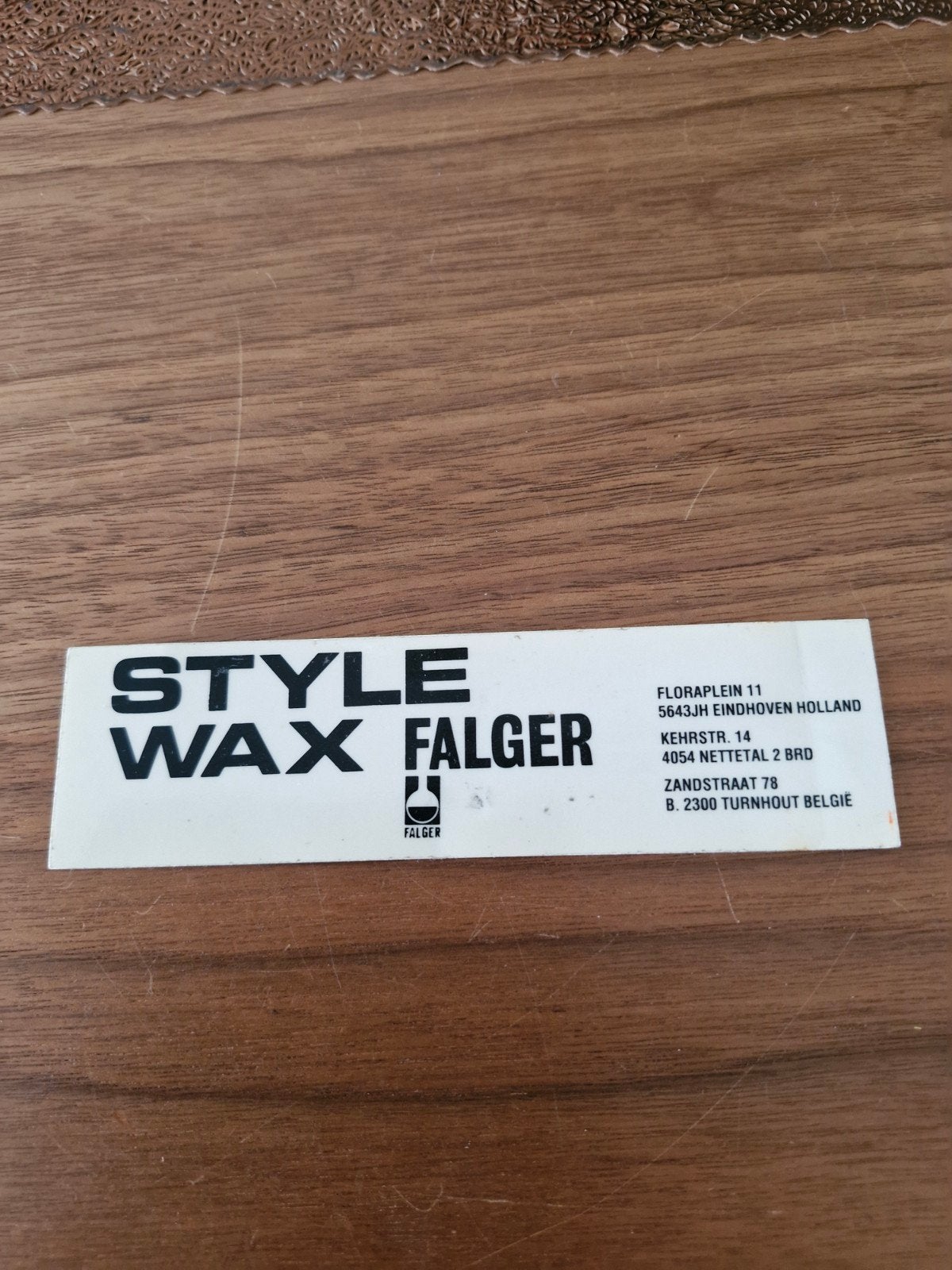 10385  'Style Wax Falger' Sticker - Eindhoven, Nettel, Turn, Verzamelen, Stickers, Gebruikt, Overige typen, Ophalen of Verzenden