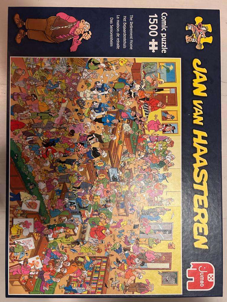 Jan van Haasteren Comic Puzzel - Het Bejaardentehuis 1500 st, Hobby en Vrije tijd, Denksport en Puzzels, Ophalen, 500 t/m 1500 stukjes
