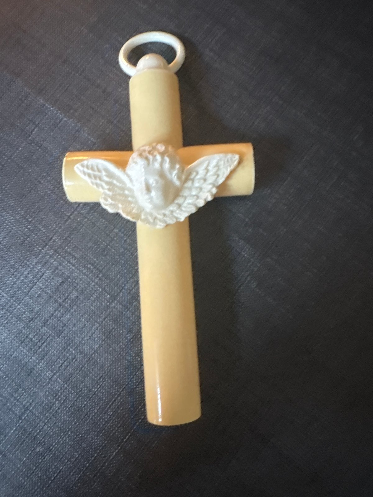 Antiek wiegenkruisje met cherubijn, Antiek en Kunst, Verzenden