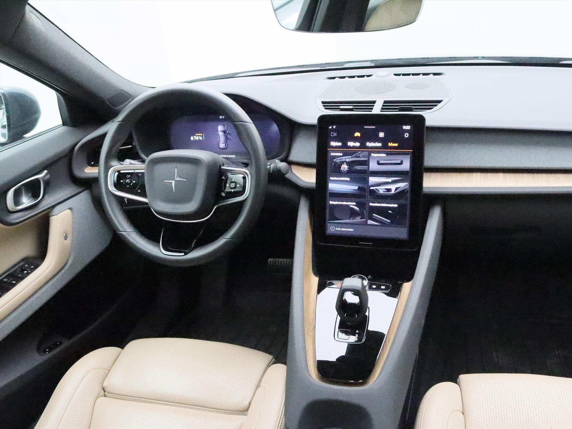 Polestar 2 Long Range Dual Motor 408PK 78kWh 92% SoH [ LEDER, Auto's, Automaat, Polestar 2, Gebruikt, Beige