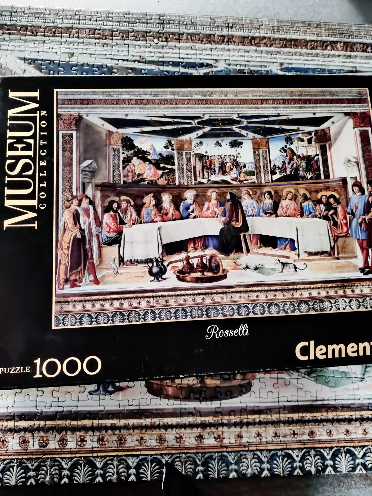 Clementoni Museum 1000 st Het Laatste Avond Rosseli, Ophalen of Verzenden, 500 t/m 1500 stukjes, Gebruikt, Legpuzzel