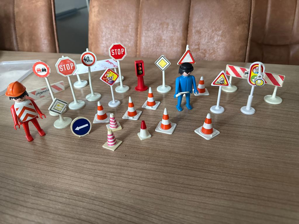 Playmobil wegwerkzaamheden set met poppetjes en accessoires, Ophalen of Verzenden, Gebruikt