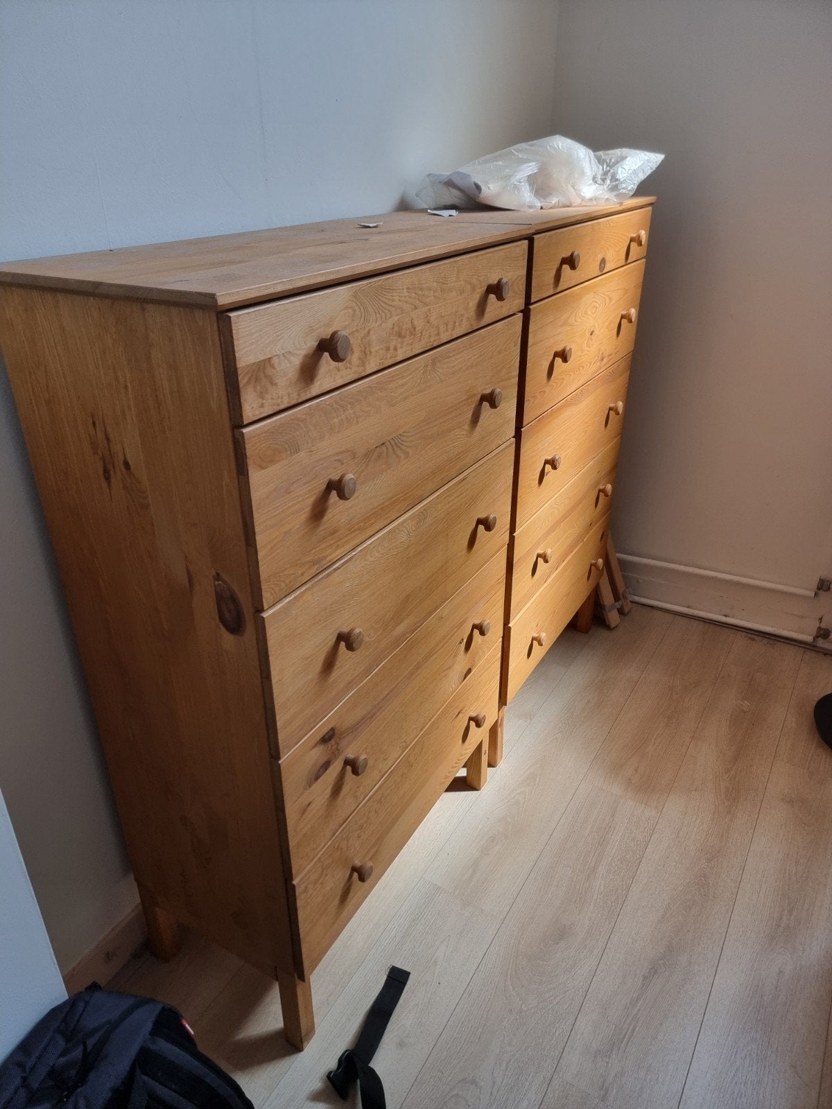 3x IKEA TARVA ladekast met 5 lades, grenenhout gebeitst, Ophalen, Gebruikt, 5 laden of meer, 50 tot 100 cm