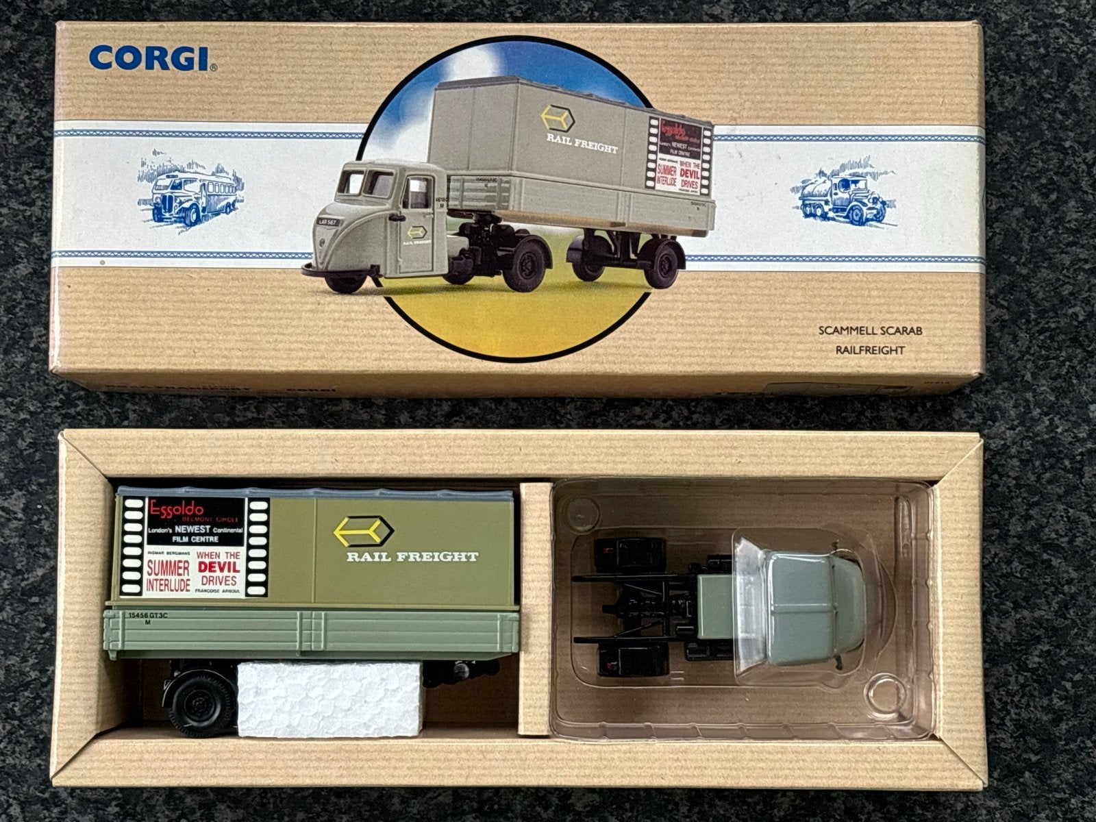 Corgi Scammell Scarab Railfreight Limited Edition + doos, Ophalen of Verzenden, Nieuw, 1:5 t/m 1:8, Bus of Vrachtwagen