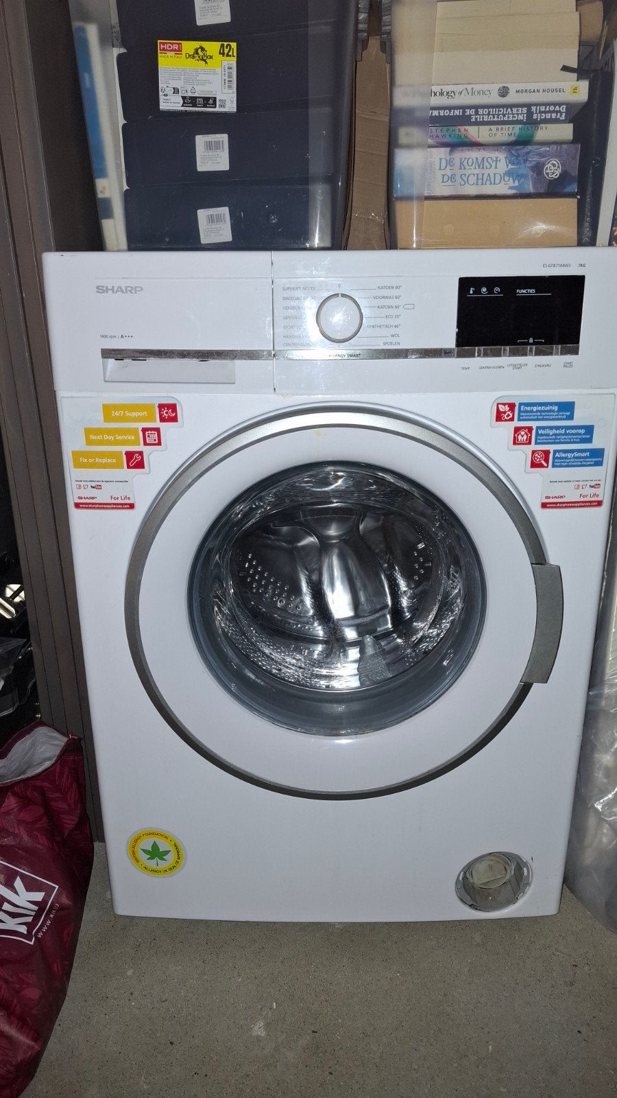 Sharp Wasmachine, Witgoed en Apparatuur, Wasmachines, Ophalen, Handwasprogramma, Zo goed als nieuw, Voorlader