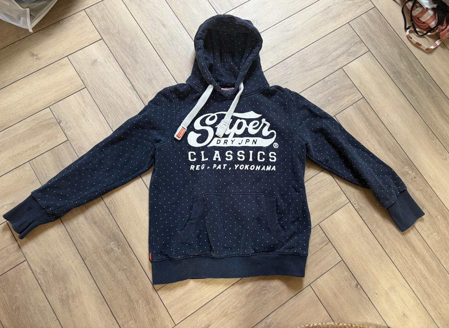 Superdry Hoodie Sweater, Ophalen of Verzenden, Zo goed als nieuw, Maat 46/48 (XL) of groter, Blauw