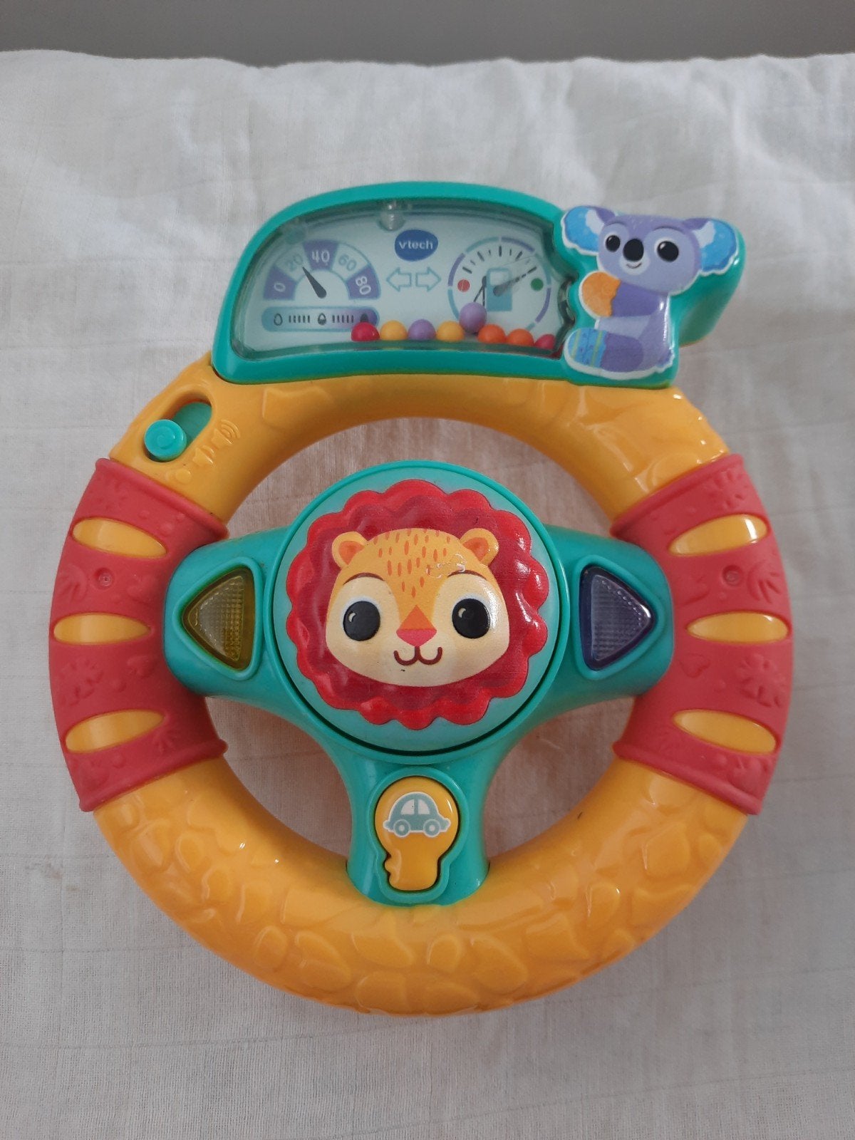 VTech Stuurwiel voor in de box of kinderwagen, Kinderen en Baby's, Ophalen of Verzenden, Gebruikt, Overige typen, Met geluid